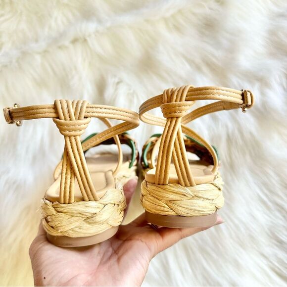 Ulla Johnson Ada Woven Flatform Sandal in Green Tan Size 36 ( 6 US) - Picture 5 of 8